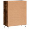 vidaXL Cassettiera Rovere Fumo 69,5x34x90 cm in Legno Multistrato