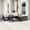 vidaXL Set Divano da Giardino 13 pcs Nero polyrattan