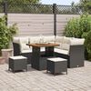 vidaXL Set Divano da Giardino 8 pcs Nero polyrattan