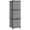 vidaXL Armadietto con 3 Cassetti in Tessuto Grigio 34x34x101cm Acciaio