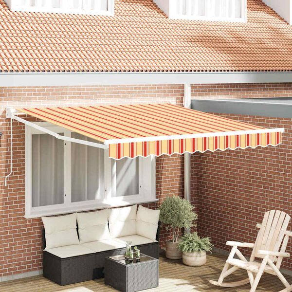 vidaXL Tenda Retrattile Giallo e Arancione 300 x 250 cm