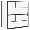 vidaXL Schermo per Bagno e Doccia Nero e trasparente 116 x 68 x 128 cm