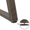 vidaXL Gambe per tavolo da pranzo a forma di V 2 pz in acciaio naturale 100x(72-73,3) cm