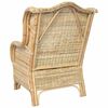 vidaXL Poltrona con Cuscino in Rattan Naturale e Lino