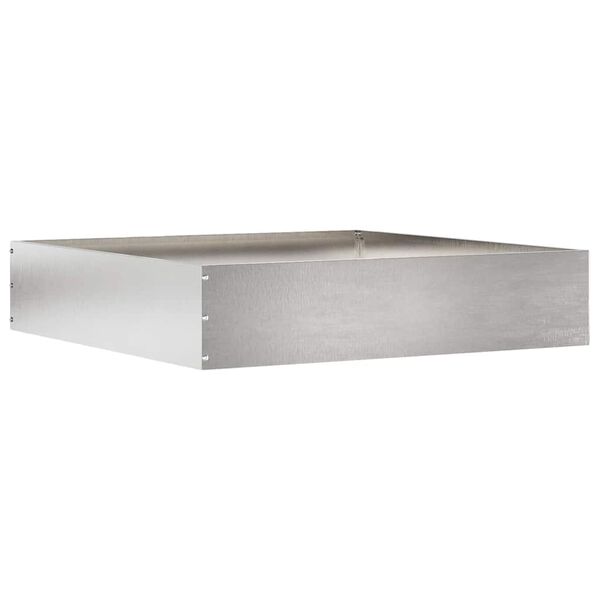 vidaXL Bordura per Prato Argento 60 x 60 x 13 cm Acciaio inossidabile