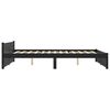 vidaXL Giroletto Nero in Legno Massello 150x200 cm King Size