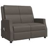 vidaXL Poltrona Massaggiante Reclinabile a 2 Posti Grigia Similpelle