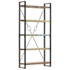 vidaXL Libreria a 5 Ripiani 90x30x180 cm in Legno Massello di Recupero