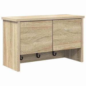 vidaXL Appendiabiti a muro A parete Rovere Sonoma 50 x 20 x 30 cm