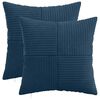 vidaXL Federa 2 pz ALMELO Blu navy 30 x 30 cm corduroy