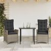 vidaXL Set da Pranzo da Giardino 5 pz con Cuscini in Polyrattan Grigio