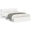 vidaXL Telaio del letto con storage con testiera Bianco 150 x 200 cm