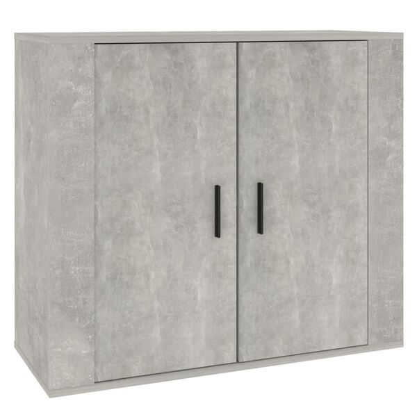 vidaXL Credenza Grigio Cemento 80x33x70 cm in Legno Multistrato