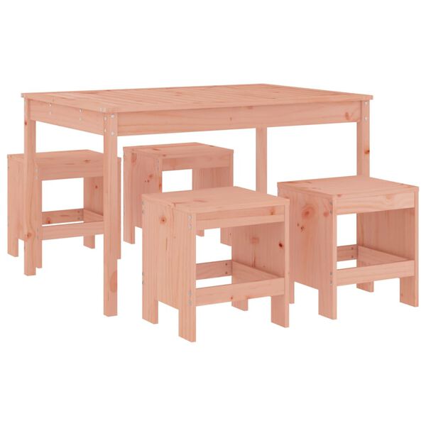 vidaXL Set da Pranzo per Giardino 5 pz in Legno Massello di Douglas