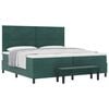 vidaXL Letto a molle con materasso Verde Scuro 200 x 200 cm Velluto