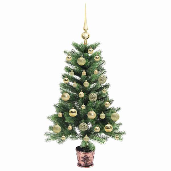 vidaXL Albero di Natale con 150 LED con supporto Verde 90 cm PE