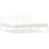 vidaXL Giroletto con Testiera Metallo Bianco 200x200 cm