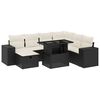 vidaXL Set Divani da Giardino con Cuscini 8 pz Nero in Polyrattan