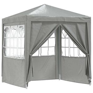 vidaXL Tenda Party Grigio chiaro 200 x 200 x 240 cm PE e Acciaio