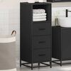 vidaXL Armadietto da Bagno Nero 35x37,5x100 cm in Legno Multistrato