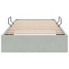 vidaXL Letto con Contenitore Grigio chiaro 90 x 190 cm Velluto