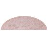 vidaXL Tappetini per scale 15 pz 56x17x3 cm rosa chiaro semicircolari