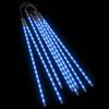 vidaXL Luci Meteoriche 8 pz 50cm Blu 288 LED Interni Esterni