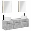 vidaXL Set di Armadi da Bagno 5 pz Grigio Cemento Legno ingegnerizzato