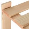 vidaXL Scaffale a 3 Livelli 60x28,5x90 cm in Legno Massello di Pino