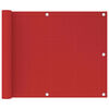 vidaXL Paravento da Balcone Rosso 75x300 cm in HDPE