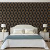 DUTCH WALLCOVERINGS Carta da Parati Geometric Nero e Oro