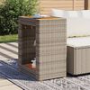 vidaXL Tavolino da Giardino Piano Legno Grigio 60x40x75 cm Polyrattan
