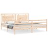 vidaXL Giroletto con Testiera Super King Size in Legno Massello