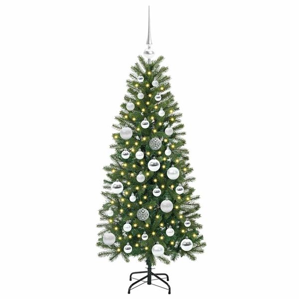 vidaXL Albero di Natale artificiale con 150 LED Verde 120 cm PE e PVC