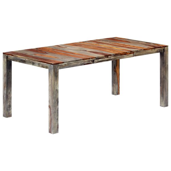 vidaXL Tavolo da Pranzo Grigio 180x90x76 cm Legno Massello di Acacia