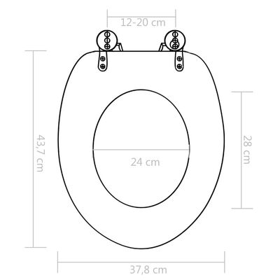 vidaXL Tavoletta WC con Coperchio MDF Design a Conchiglie