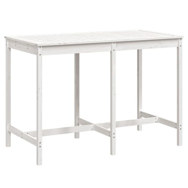 vidaXL Tavolo da Giardino Bianco 159,5x82,5x110 cm Legno Massello Pino