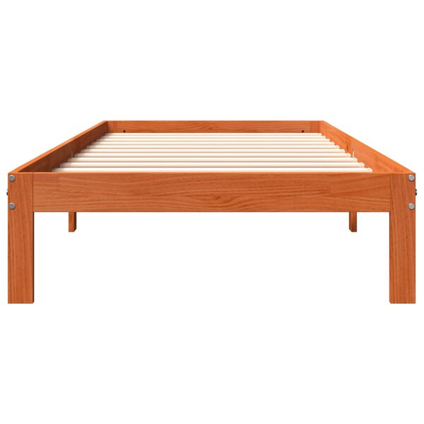 vidaXL Letto senza Materasso Marrone Cera 75x190 cm in Legno di Pino