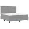 vidaXL Letto a molle con materasso Grigio chiaro 180 x 200 cm Tessuto