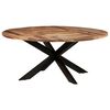 vidaXL Tavolo Pranzo Rotondo 175x75 cm Legno di Acacia Finitura Ambra