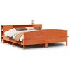 vidaXL Letto Libreria senza Materasso Marrone Cera 200x200 cm in Pino