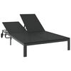 vidaXL Lettino da Sole 1-persona Nero 206 x 62.5 x 74 cm polyrattan