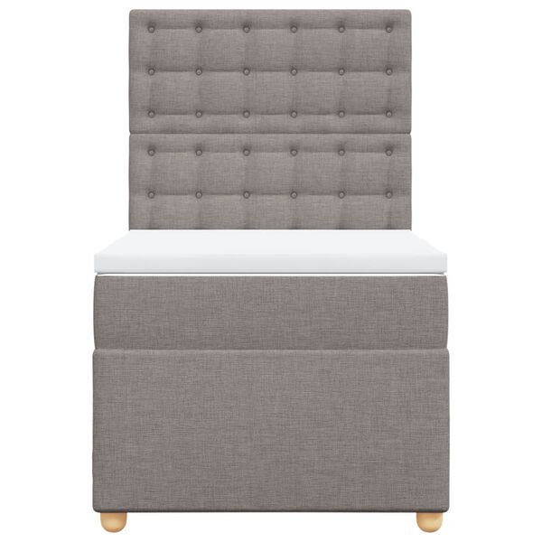 vidaXL Giroletto a Molle con Materasso Tortora 80x200 cm inTessuto