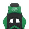 vidaXL Sedia da Gaming Nera e Verde in Similpelle