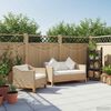 vidaXL Set di Divani 2 pz con Cuscini in Rattan Naturale