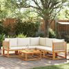 vidaXL Set di divani da giardino 6 pezzi con cuscini in legno di acacia e rattan