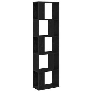 vidaXL Libreria Rovere Nero 45 x 23,5 x 162,5 cm