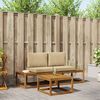 vidaXL Set di divani da esterno con cuscino 3 pcs Naturale