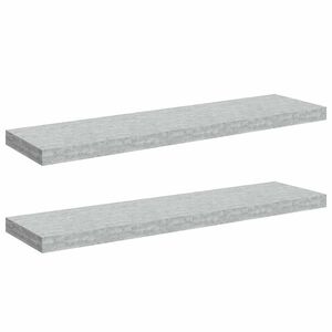 vidaXL Scaffali a Parete 2 pz Grigio Cemento 90x23,5x3,8 cm in MDF