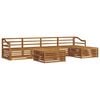vidaXL Set di divani da esterno 6 pz Naturale Legno di Acacia Massello